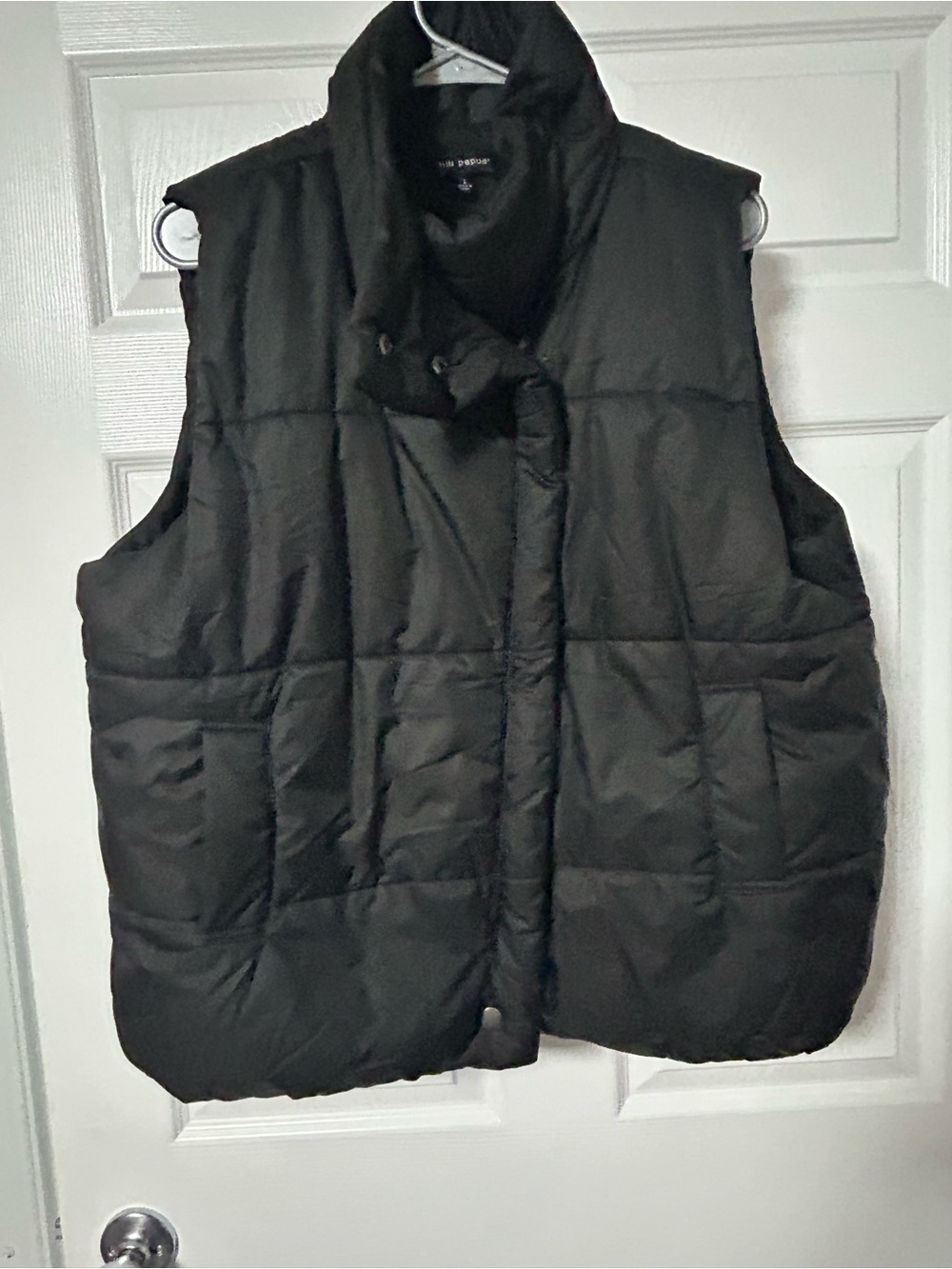 Blu pepper Black Quilted Puffer Vest